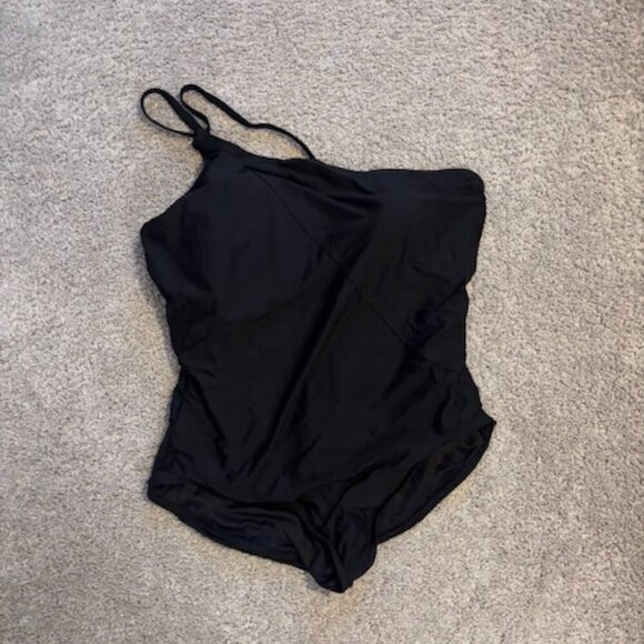 Lands’ End Full Coverage Tummy Control One Shoulder 24W - Picture 2 of 5